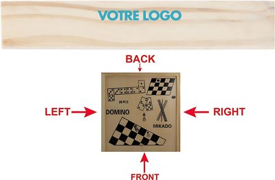 4 jeux dans une boîte en bois